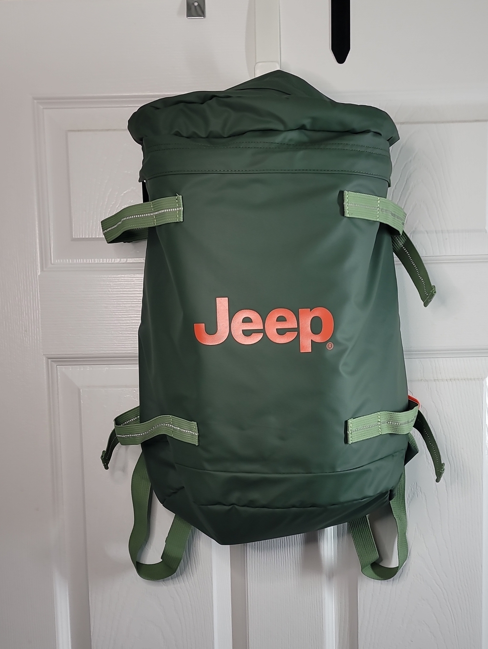Jeep ☆ Green Backpack with Orange Logo